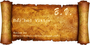 Böbel Viktor névjegykártya