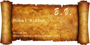 Böbel Viktor névjegykártya